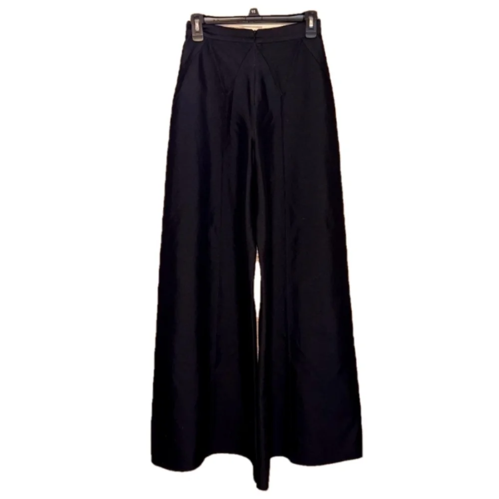 Julianna Bass Women's Elegant Black Wide Leg Pants Size 2